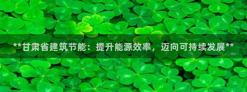 e尊国际是个黑网：**甘肃省建筑节能：提升能源效率，迈向可持续发展**