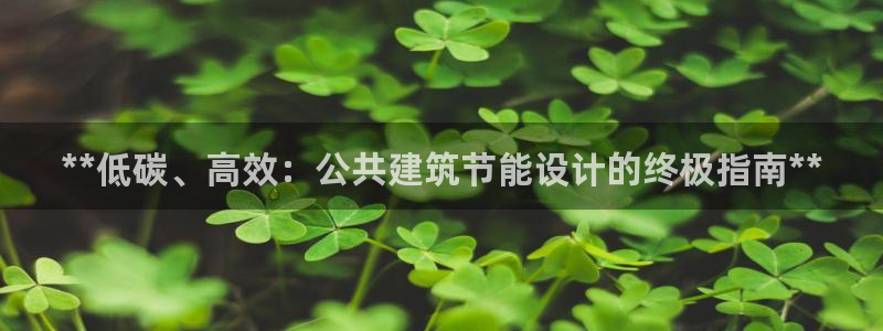 e尊国际平台：**低碳、高效：公共建筑节能设计的终极指南**