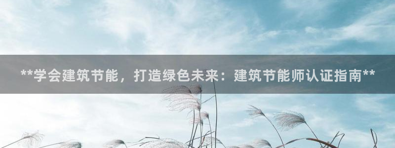 e尊国际的手机登录网站：**学会建筑节能，打造绿色未来：建筑节能师认证指南**