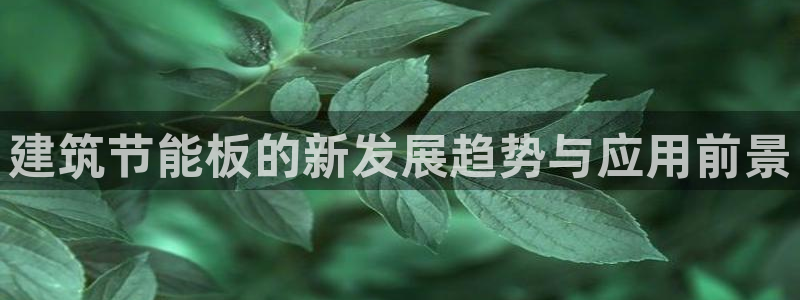 E尊国际：建筑节能板的新发展趋势与应用前景