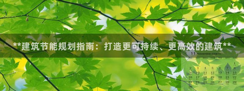 尊亿娱乐国际官网：**建筑节能规划指南：打造更可持续、更高效的建筑**