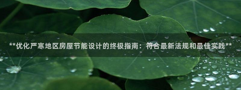 尊亿娱乐国际官网：**优化严寒地区房屋节能设计的终极指南：符合最新法规和最佳实践**