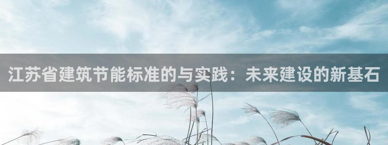 e尊国际的手机登录网站：江苏省建筑节能标准的与实践：未来建设的新基石